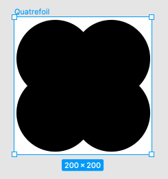 An example of a 200x200 pixel artboard.