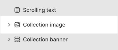 The Collection image section selected in Theme editor.