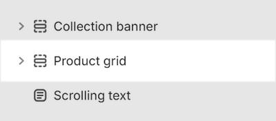 The Product grid section selected in Theme editor.