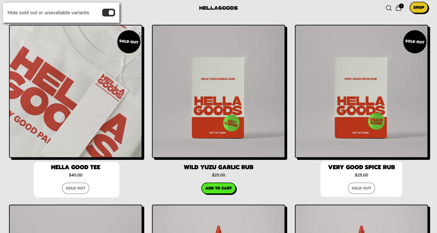 An example store's home page with the Theme setting's Quick buy drawer menu open in the Theme editor.