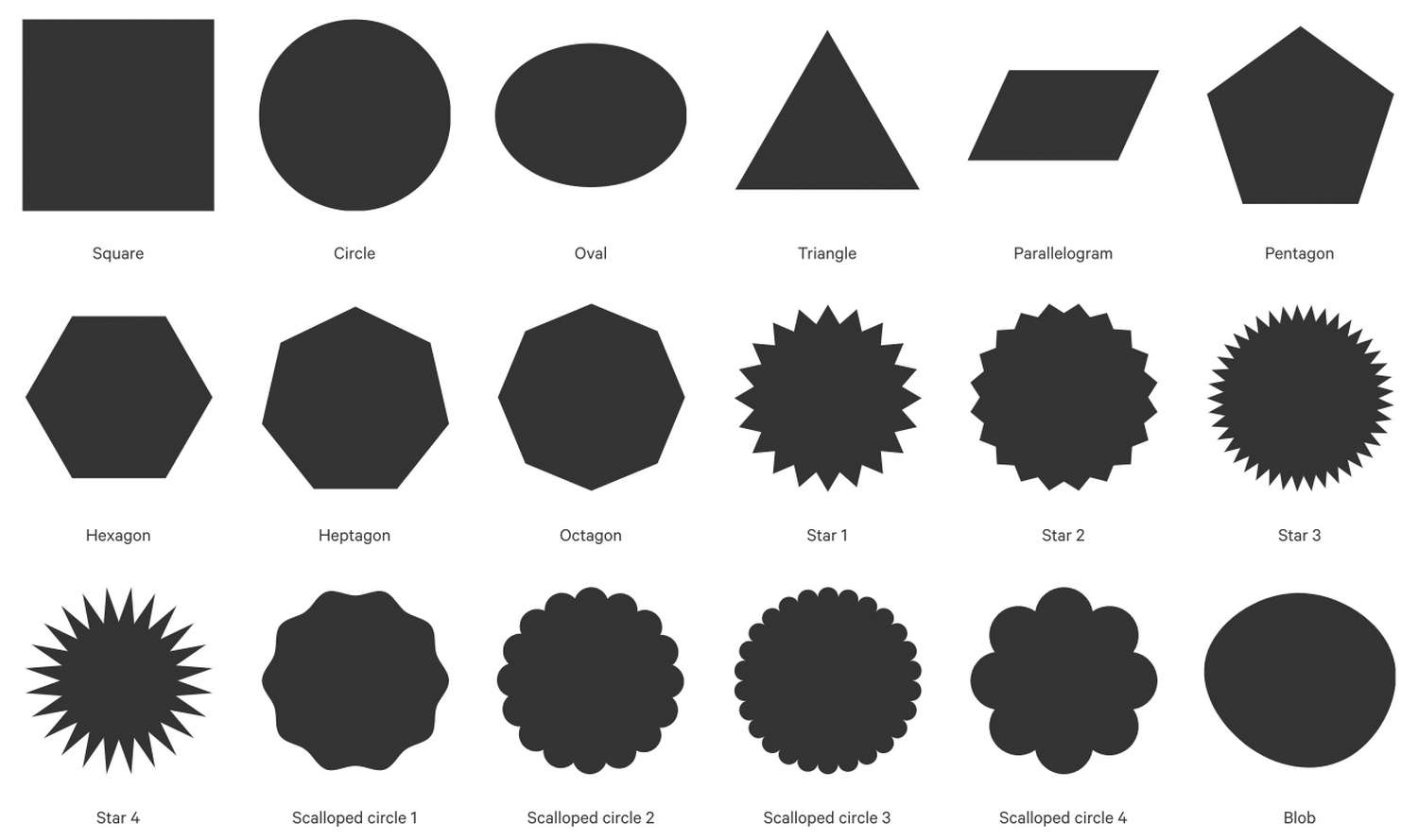 Types of background shapes