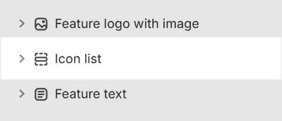 The Icon list section selected in Theme editor.