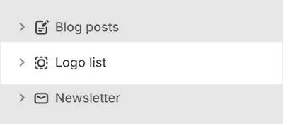 The Logo list section selected in Theme editor.