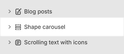 The Shape carousel section selected in Theme editor.