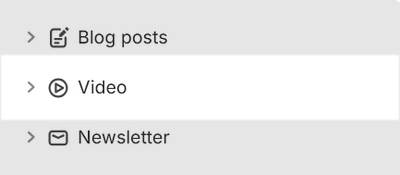 The Video section selected in Theme editor.