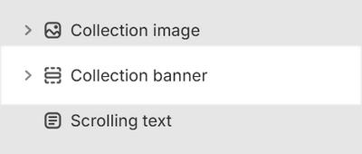 The Collection banner section selected in Theme editor.