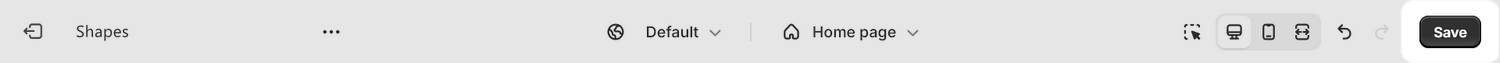 The save button in Theme settings