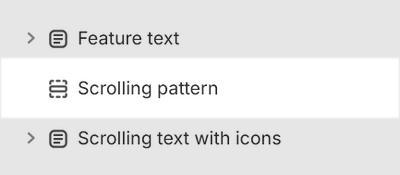 The Scrolling pattern section selected in Theme editor.