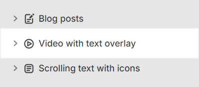 The Video with text overlay section selected in Theme editor.